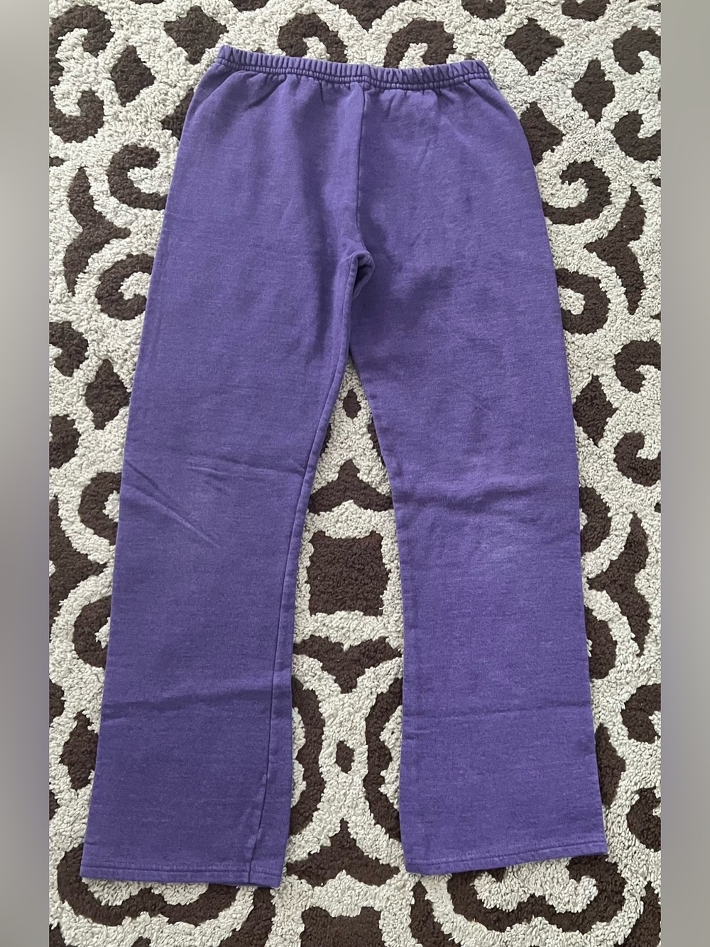 Hanes Girls Large 10/12 Purple Sweatpants Open Leg Elastic Waist Y2K